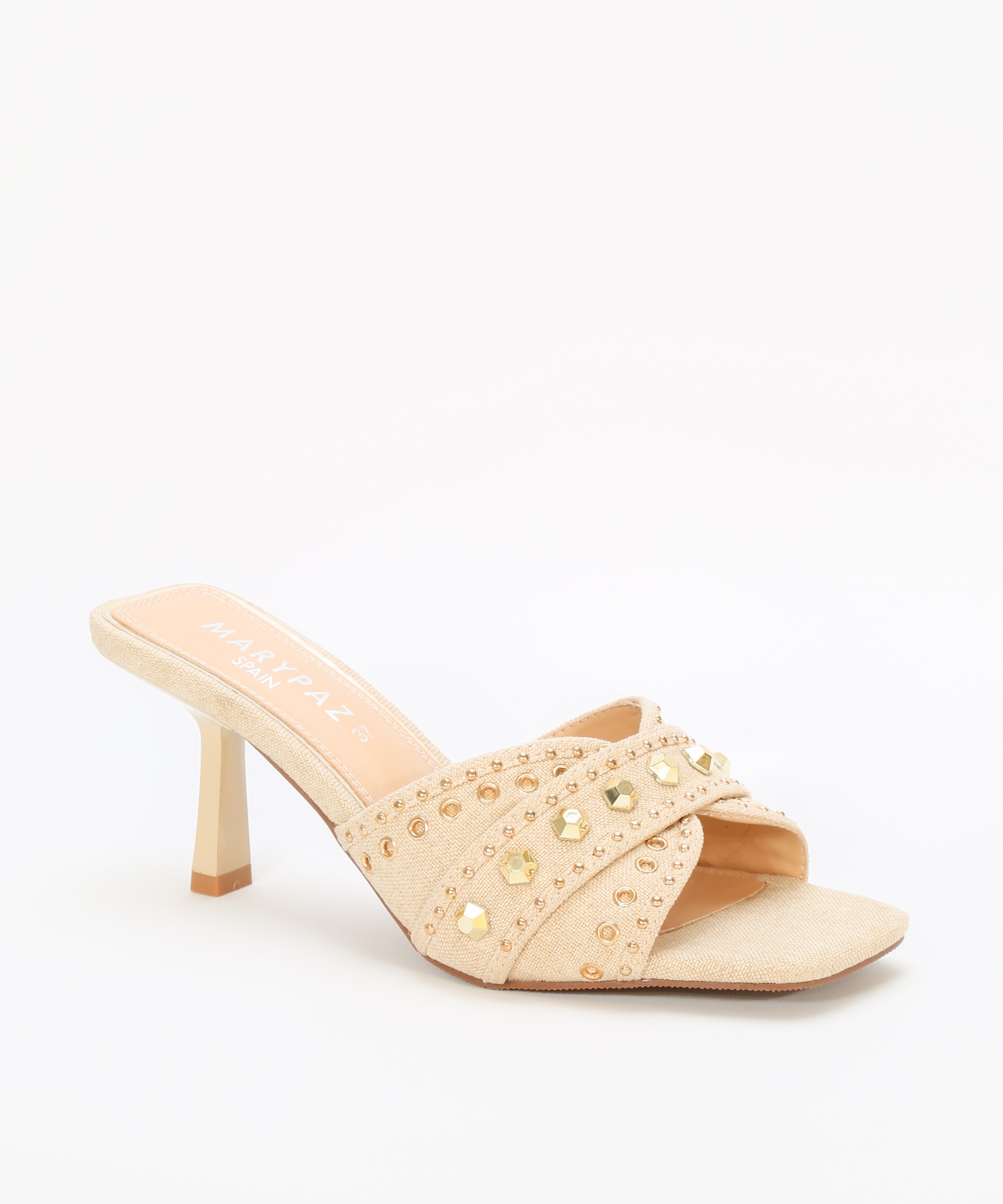 Sandalias tacón tachas image number null
